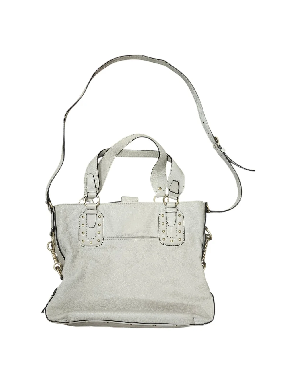 Michael Kors Astor White Pebbled Leather Crossbody Bag - Picture 2 of 14